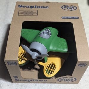 Green Toys Seaplane Recycled Plastic Bath Toy NIB Made USA Eco Friendly